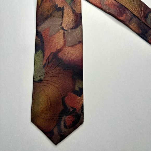 NWT Vintage XL Givenchy Monsieur Abstract Watercolor Textured Long Tie - Picture 4 of 8